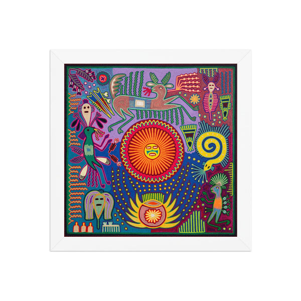 Huichol Yarn Painting Print • L - 264 - Huichol Arts