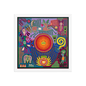 Huichol Yarn Painting Print • L - 264 - Huichol Arts