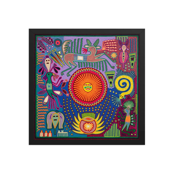 Huichol Yarn Painting Print • L - 264 - Huichol Arts