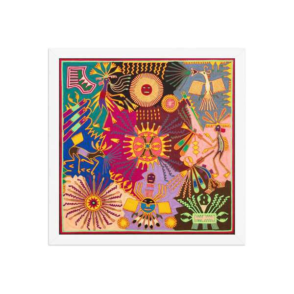 Huichol Yarn Painting Print • L - 345 - Huichol Arts