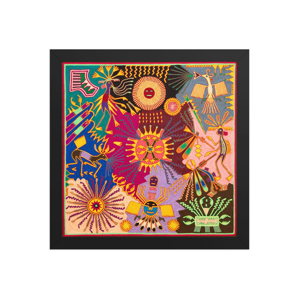 Huichol Yarn Painting Print • L - 345 - Huichol Arts