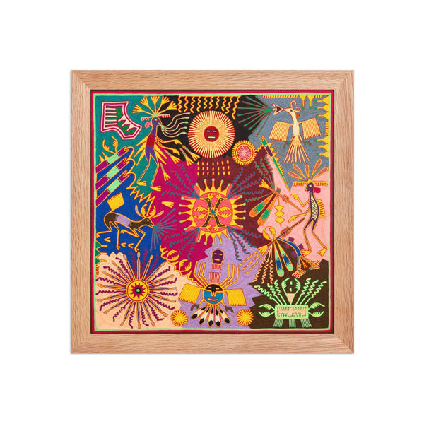 Huichol Yarn Painting Print • L - 345 - Huichol Arts