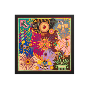Huichol Yarn Painting Print • L - 345 - Huichol Arts