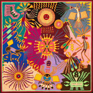 Huichol Yarn Painting Print • L - 345 - Huichol Arts