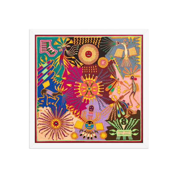 Huichol Yarn Painting Print • L - 345 - Huichol Arts