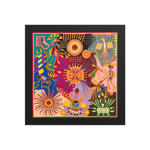 Huichol Yarn Painting Print • L - 345 - Huichol Arts