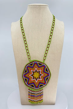 Hicuri Pouch Necklace - Huichol Arts