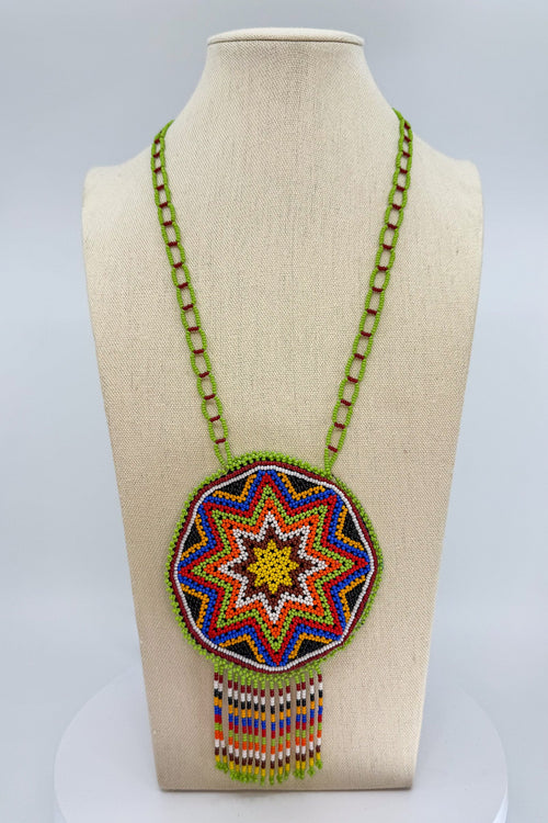 Hicuri Pouch Necklace - Huichol Arts