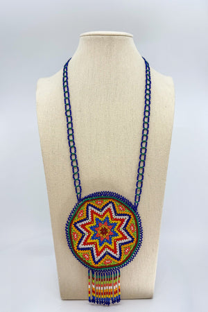 Hicuri Pouch Necklace - Huichol Arts