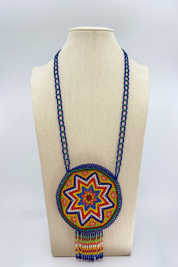 Hicuri Pouch Necklace - Huichol Arts