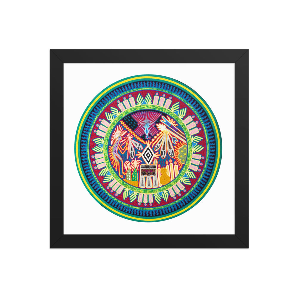Huichol Yarn Painting Print • C - 01 - Huichol Arts