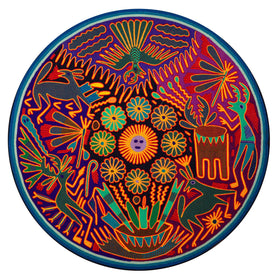 Huichol Yarn Painting Print • C - 07 - Huichol Arts
