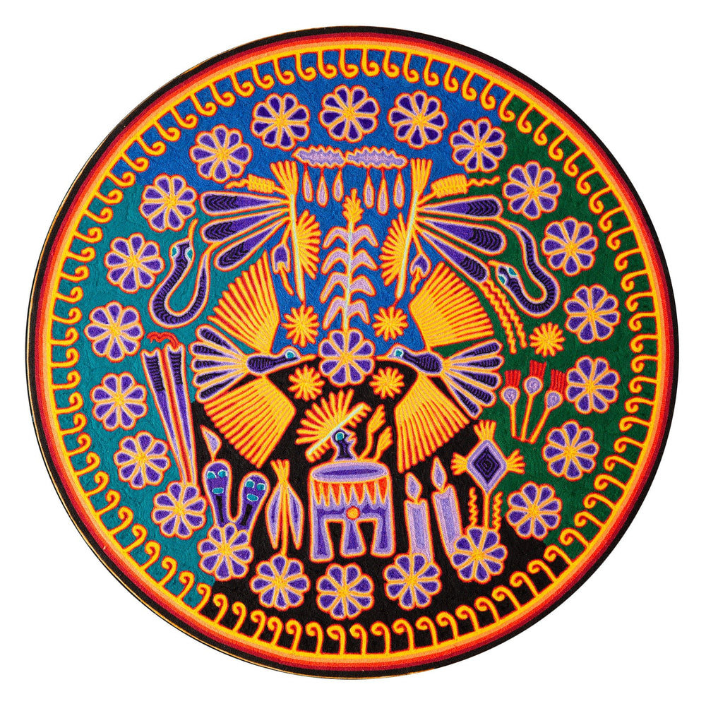 Huichol Yarn Painting Print • C - 08 - Huichol Arts