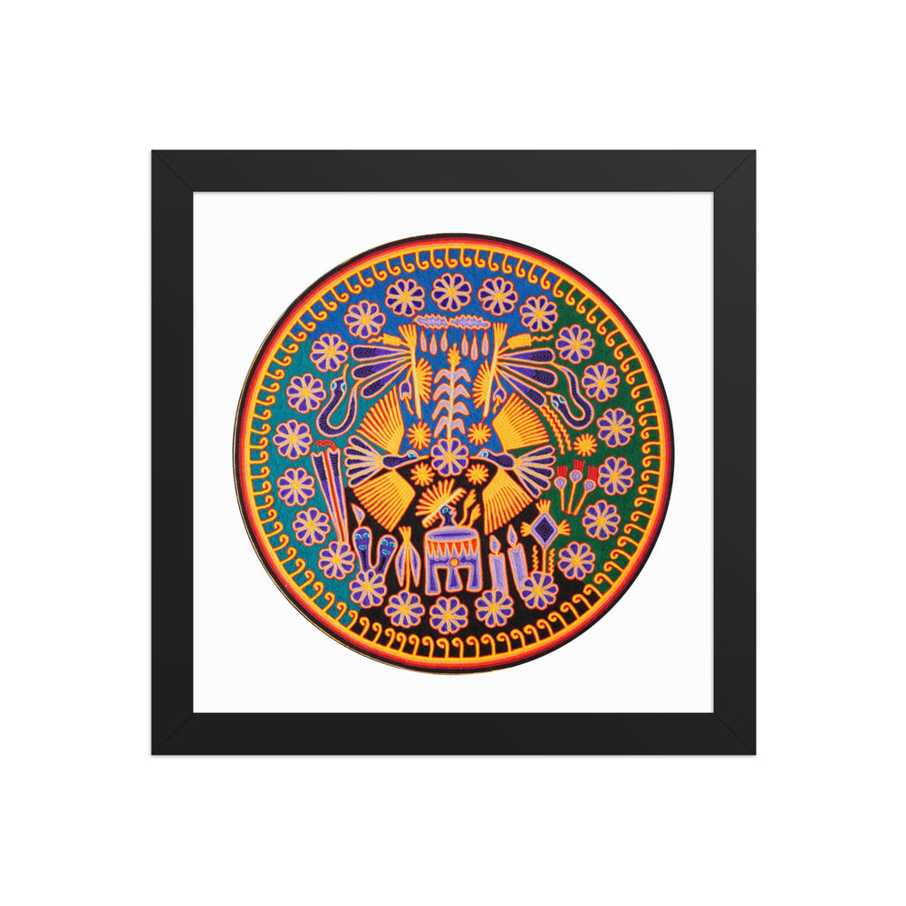 Huichol Yarn Painting Print • C - 08 - Huichol Arts