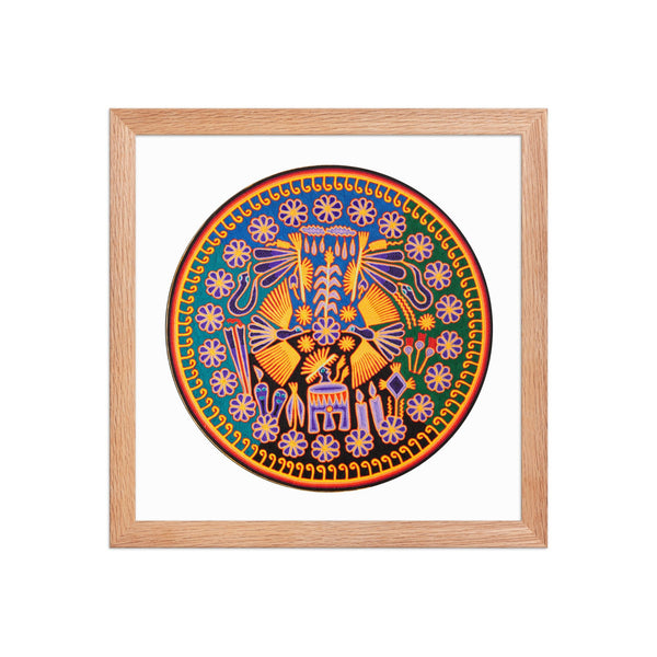 Huichol Yarn Painting Print • C - 08 - Huichol Arts