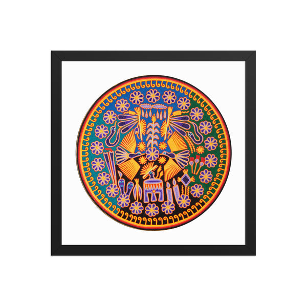 Huichol Yarn Painting Print • C - 08 - Huichol Arts