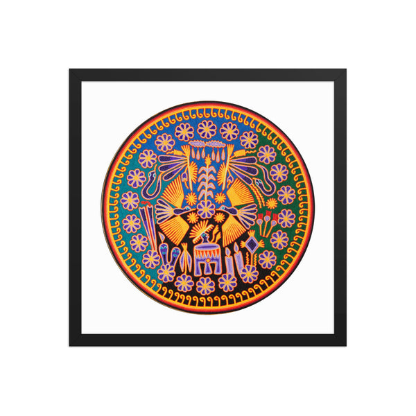 Huichol Yarn Painting Print • C - 08 - Huichol Arts