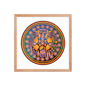 Huichol Yarn Painting Print • C - 08 - Huichol Arts