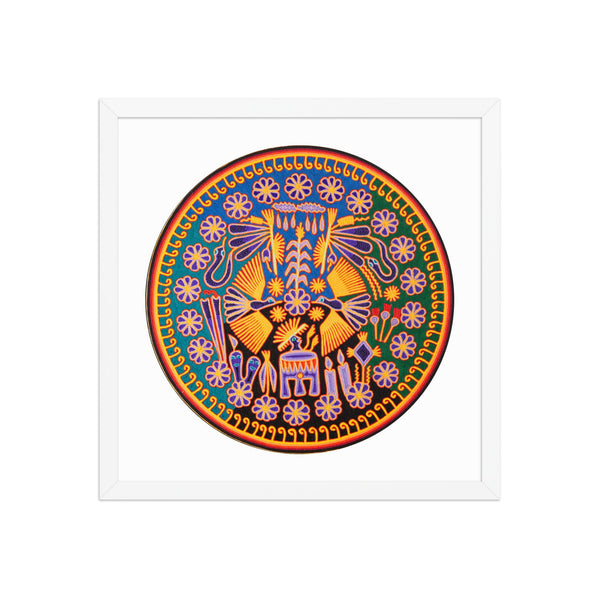 Huichol Yarn Painting Print • C - 08 - Huichol Arts