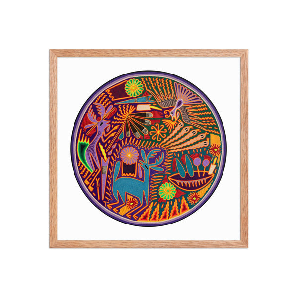 Huichol Yarn Painting Print • C - 09 - Huichol Arts