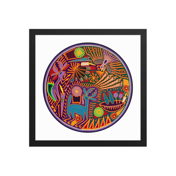 Huichol Yarn Painting Print • C - 09 - Huichol Arts