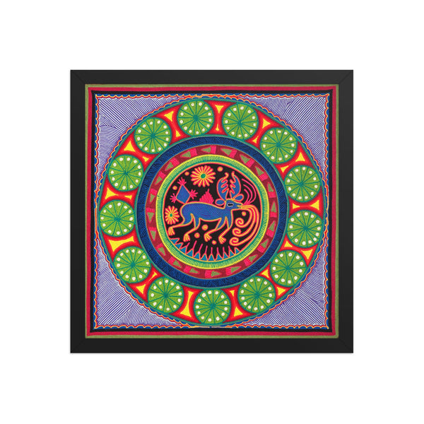 Huichol Yarn Painting Print • L - 001 - Huichol Arts