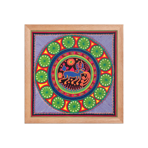 Huichol Yarn Painting Print • L - 001 - Huichol Arts