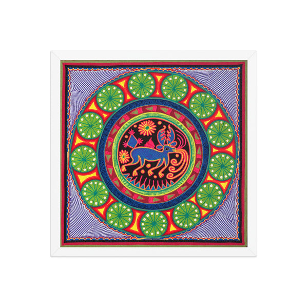 Huichol Yarn Painting Print • L - 001 - Huichol Arts