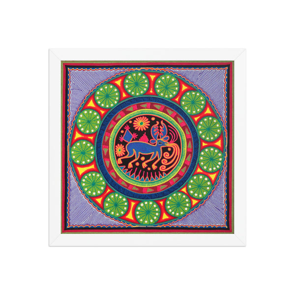 Huichol Yarn Painting Print • L - 001 - Huichol Arts