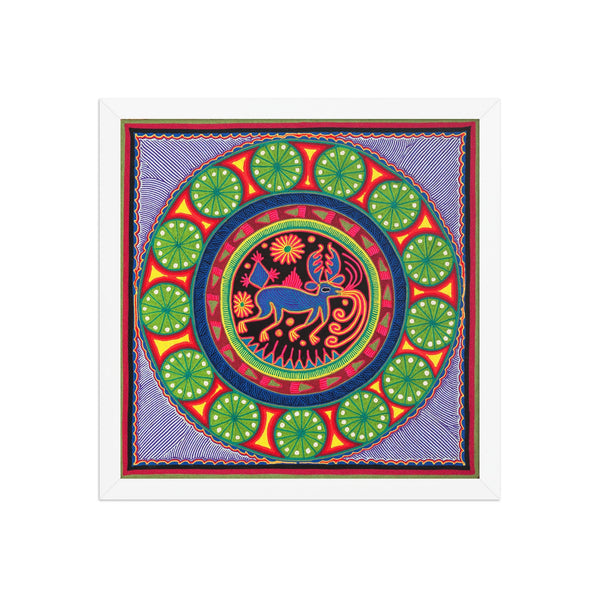 Huichol Yarn Painting Print • L - 001 - Huichol Arts