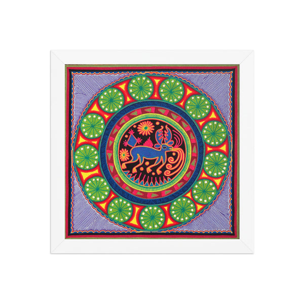 Huichol Yarn Painting Print • L - 001 - Huichol Arts