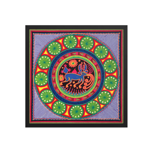 Huichol Yarn Painting Print • L - 001 - Huichol Arts