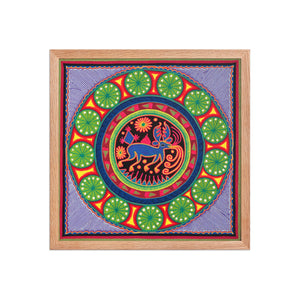 Huichol Yarn Painting Print • L - 001 - Huichol Arts