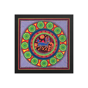 Huichol Yarn Painting Print • L - 001 - Huichol Arts