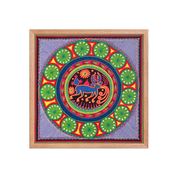 Huichol Yarn Painting Print • L - 001 - Huichol Arts