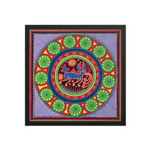 Huichol Yarn Painting Print • L - 001 - Huichol Arts
