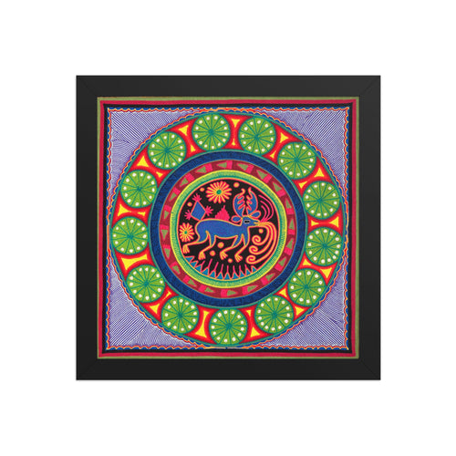 Huichol Yarn Painting Print • L - 001 - Huichol Arts