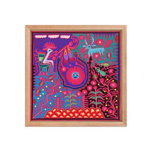 Huichol Yarn Painting Print • L - 002 - Huichol Arts