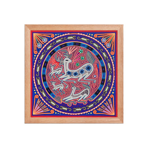 Huichol Yarn Painting Print • L - 003 - Huichol Arts