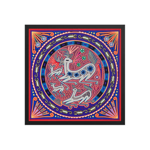 Huichol Yarn Painting Print • L - 003 - Huichol Arts