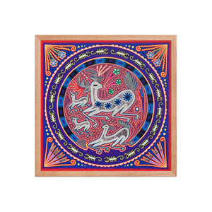 Huichol Yarn Painting Print • L - 003 - Huichol Arts