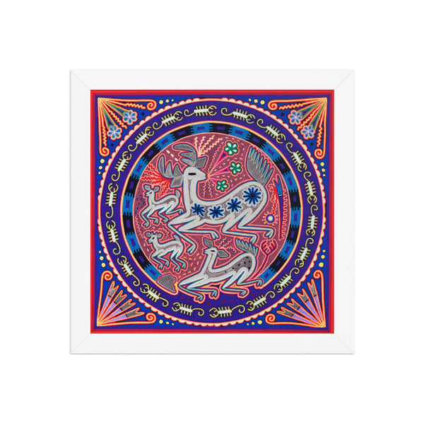 Huichol Yarn Painting Print • L - 003 - Huichol Arts