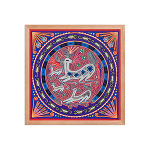 Huichol Yarn Painting Print • L - 003 - Huichol Arts