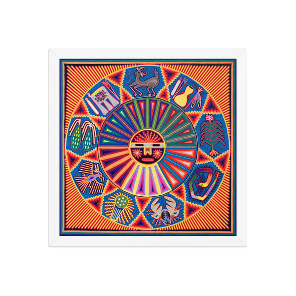 Huichol Yarn Painting Print • L - 004 - Huichol Arts