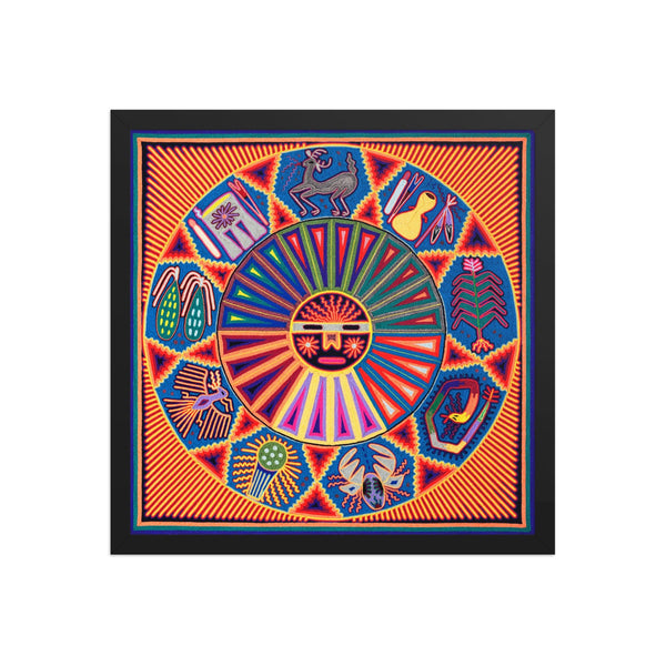 Huichol Yarn Painting Print • L - 004 - Huichol Arts