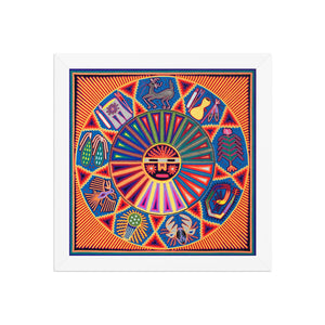 Huichol Yarn Painting Print • L - 004 - Huichol Arts