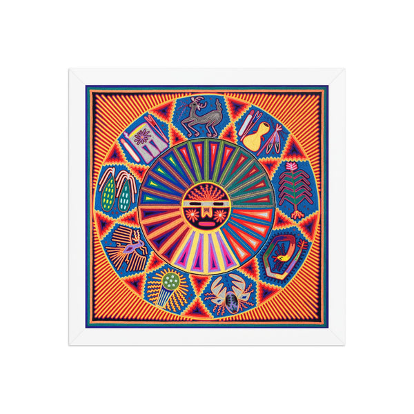 Huichol Yarn Painting Print • L - 004 - Huichol Arts