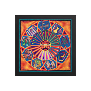 Huichol Yarn Painting Print • L - 004 - Huichol Arts