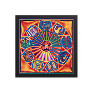 Huichol Yarn Painting Print • L - 004 - Huichol Arts