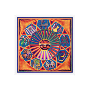 Huichol Yarn Painting Print • L - 004 - Huichol Arts